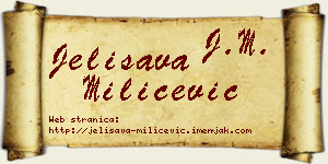 Jelisava Milićević vizit kartica